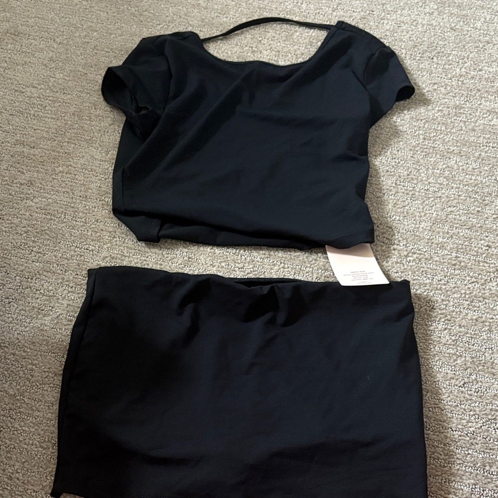 SHEIN Black Skirt Set